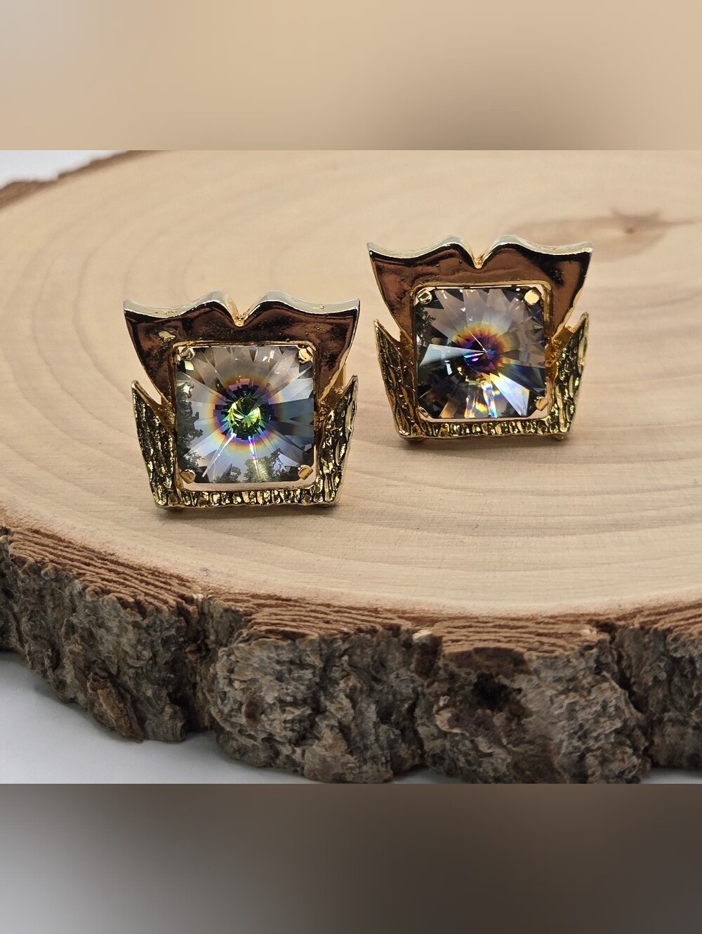✨ Vintage Crystal Statement Cufflinks ✨